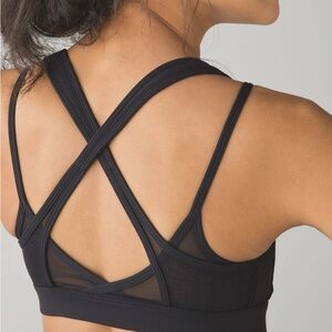 Lululemon Athletica Black Crossback Sports Bra